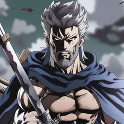 This digital art image showcases a character, who bears a striking resemblance to the protagonist from Black Clover, now with a notable change