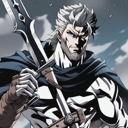 This digital art image showcases a character, who bears a striking resemblance to the protagonist from Black Clover, now with a notable change