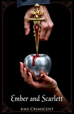 A striking image of a male hand positioned above a female hand