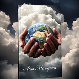 A captivating book cover featuring hands gently holding the Earth, resembling the iconic style of the Twilight series