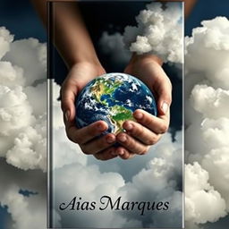 A captivating book cover featuring hands gently holding the Earth, resembling the iconic style of the Twilight series