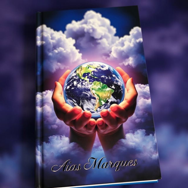 A captivating book cover featuring hands gently cradling the Earth, similar in style to the 'Twilight' series cover