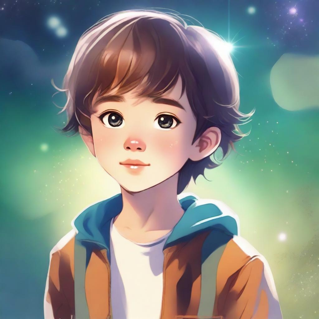 A high-quality digital art depiction of a young boy, brimming with innocence