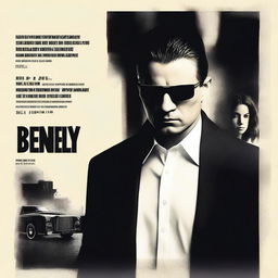 A high-quality movie poster showcasing the title 'Bently' in bold, dramatic letters