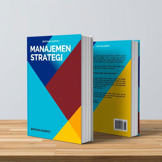 Desain sampul buku depan dan belakang profesional dan menarik untuk buku berjudul 'MANAJEMEN STRATEGI' oleh BINTANG NARPATI