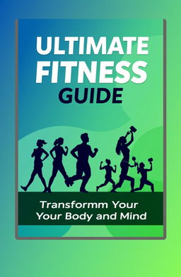 An ebook cover design for an exercise book, featuring a vibrant and motivating atmosphere