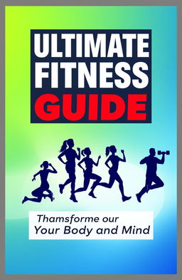 An ebook cover design for an exercise book, featuring a vibrant and motivating atmosphere