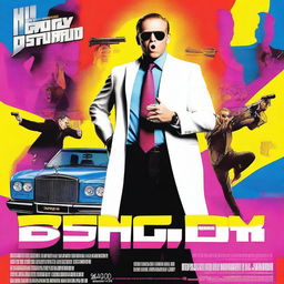 A high-resolution movie poster for an action-comedy titled 'Bently', designed in digital art