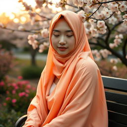A stunning 18-year-old Chinese girl with white healthy skin and an oval face, partially closing her eyes, exuding beauty and confidence