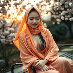 A gorgeous 18-year-old Chinese girl with white healthy skin and an oval face, partially closing her eyes, radiating stunning beauty and confidence