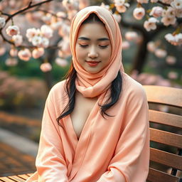 A gorgeous 18-year-old Chinese girl with white healthy skin and an oval face, partially closing her eyes, radiating stunning beauty and confidence