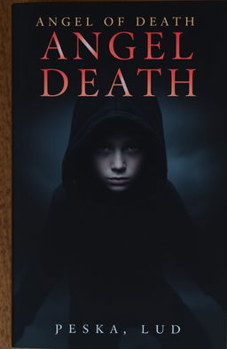 A mysterious book cover featuring a boy in a black hoodie, surrounded by deep, enveloping shadows that create an aura of intrigue
