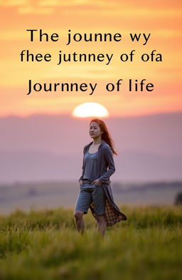 A serene landscape depicting a person standing in a field, symbolizing the journey of life