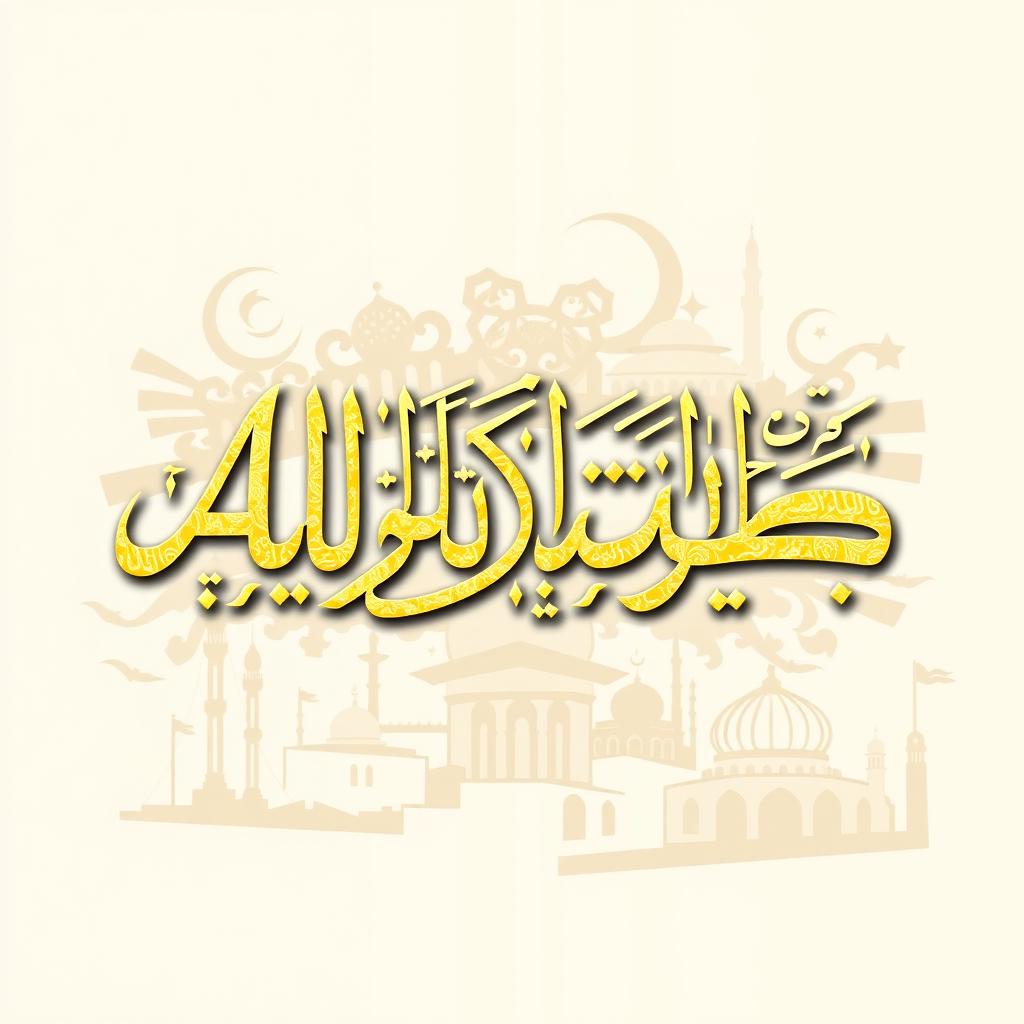 An artistic depiction of the phrase "Al Quds" rendered in exquisite Arabic calligraphy