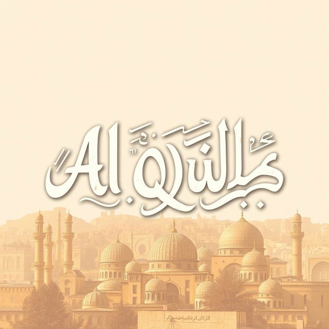 An artistic depiction of the phrase "Al Quds" rendered in exquisite Arabic calligraphy