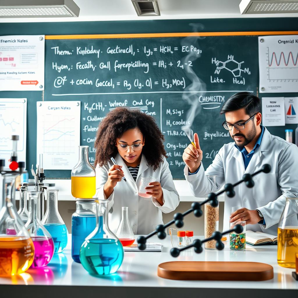 An engaging and visually informative representation of chemical kinetics, thermodynamics, and organic chemistry