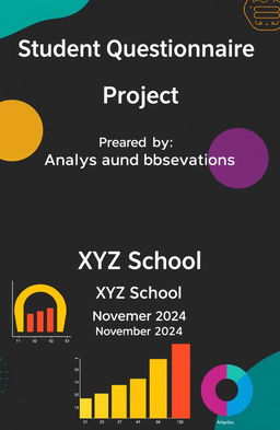A professional and visually engaging cover page for a student questionnaire project