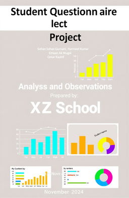 A professional and visually engaging cover page for a student questionnaire project