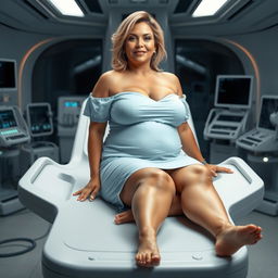 A full-body image of a beautiful 48-year-old mature woman with Venezuelan features