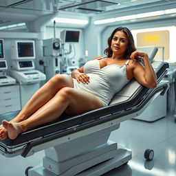 A full-body image of a beautiful 48-year-old mature woman with Venezuelan features