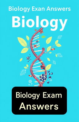 A creative and eye-catching cover design for a biology exam answer book