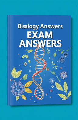 A creative and eye-catching cover design for a biology exam answer book