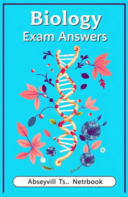 A creative and eye-catching cover design for a biology exam answer book