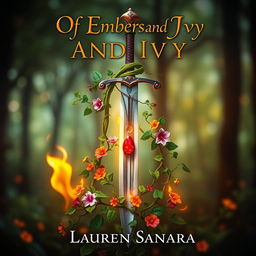 A full book cover design for the title 'Of Embers and Ivy'