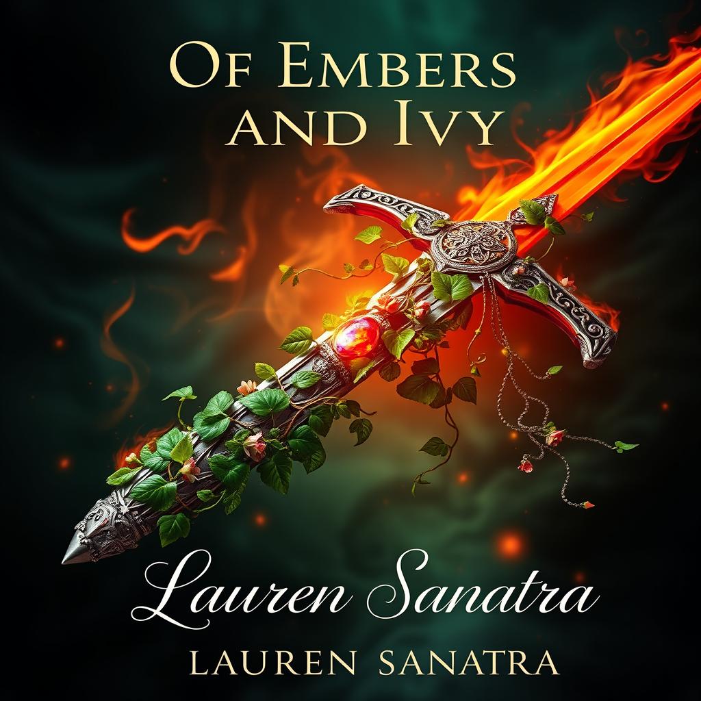 A stunning book cover for 'Of Embers and Ivy'