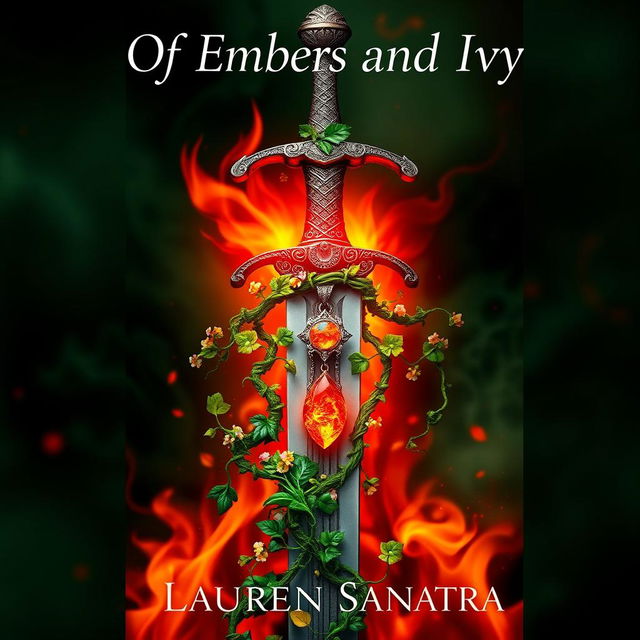 A stunning book cover for 'Of Embers and Ivy'