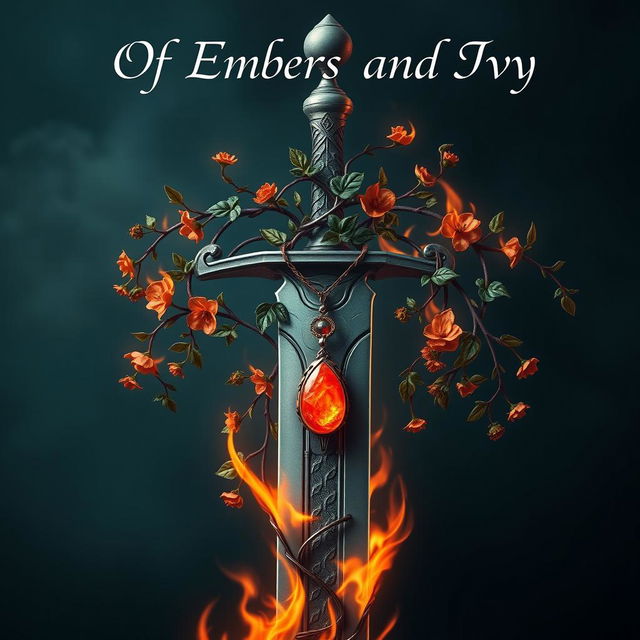 A full book cover design for the title 'Of Embers and Ivy'