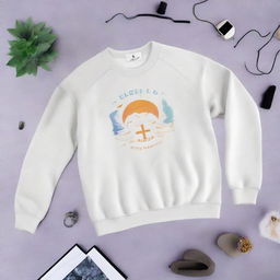 A high-resolution digital art of a premium quality sweatshirt