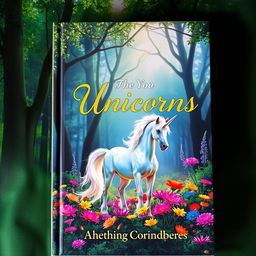 A stunning book cover featuring an enchanting forest illuminated by soft, ethereal light filtering through the trees