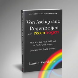 An eye-catching book cover for 'Von Aschgrau zu Regenbogen - Wie du von "Ich kann nicht" zu "Ich will" kommst' by author Lamia Verdane