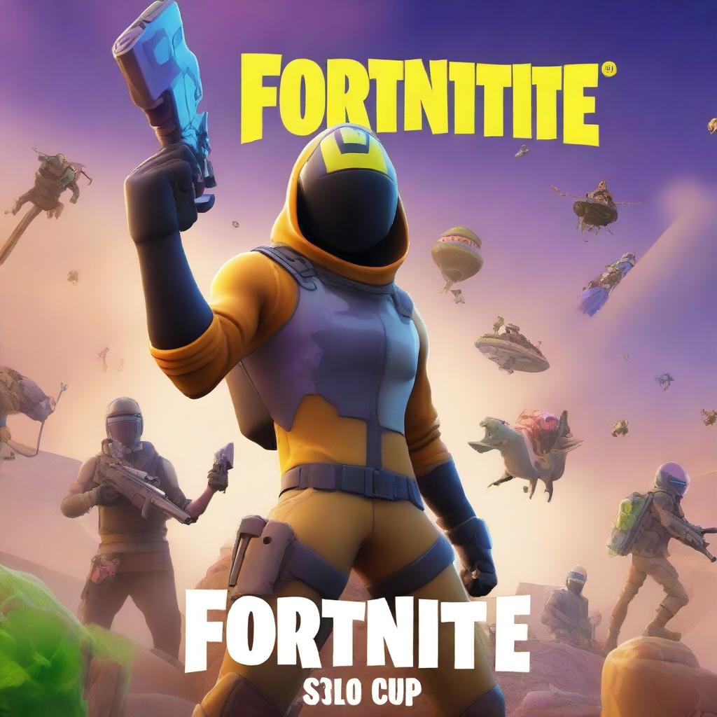 A digital art image displaying a Fortnite-themed scene