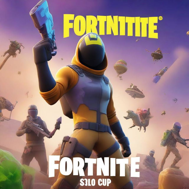 A digital art image displaying a Fortnite-themed scene