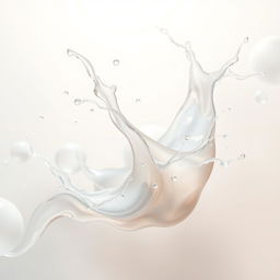 An abstract and artistic depiction of a fluid substance resembling semen, emphasizing textures and organic shapes