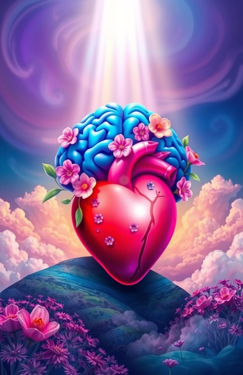 An artistic representation of the concept of 'Mental Heart and Mind'