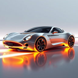 A captivating digital artwork of a futuristic Ford Thunderbird, envisioned as a stunning supercar from the future