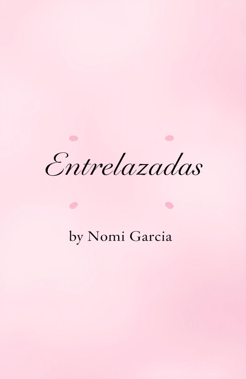 A minimalist book cover design for 'Entrelazadas' by Naomi García