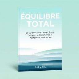 A visually striking eBook cover titled 'Équilibre Total: Le Guide pour Dompter le Stress, Cultiver la Confiance et Aligner Vie Pro et Perso'