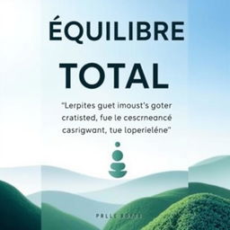 A visually striking eBook cover titled 'Équilibre Total: Le Guide pour Dompter le Stress, Cultiver la Confiance et Aligner Vie Pro et Perso'
