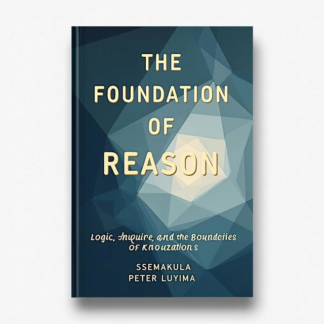 A striking book cover design for 'The Foundation of Reason: Logic, Inquiry, and the Boundaries of Knowledge'