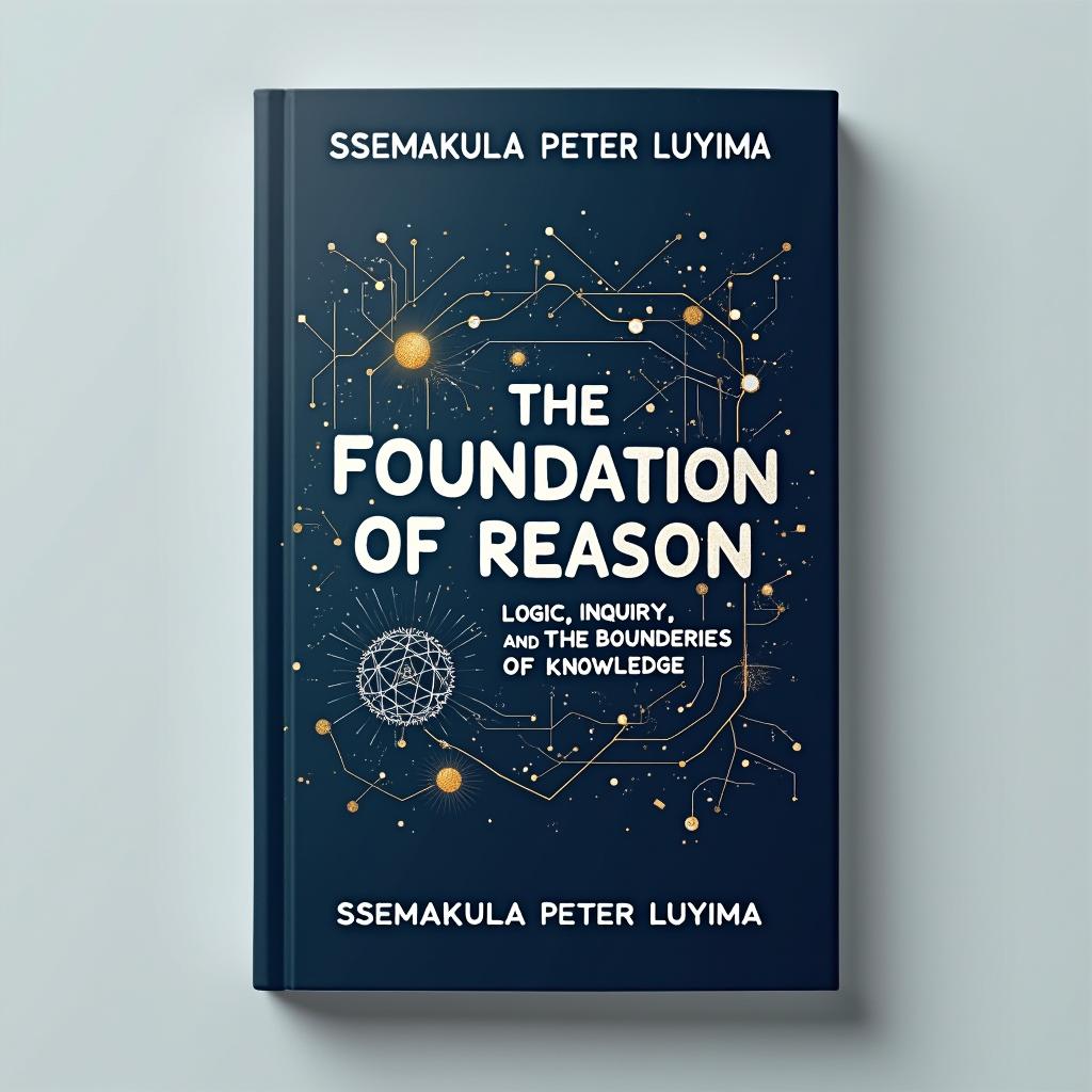 A dynamic and engaging book cover design for "The Foundation of Reason: Logic, Inquiry, and the Boundaries of Knowledge" by Ssemakula Peter Luyima