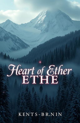 An epic fantasy book cover for the trilogy titled 'Heart of Ether'