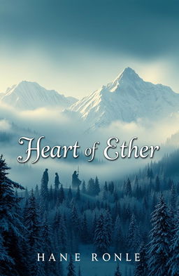 An epic fantasy book cover for the trilogy titled 'Heart of Ether'