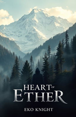 An epic fantasy movie poster for a trilogy titled 'Heart of Ether' by Eko Knight
