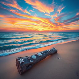A stunning and symbolic visual representation of the endless ocean, featuring a vast horizon where the sea meets the sky, creating a sense of infinity