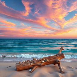 A stunning and symbolic visual representation of the endless ocean, featuring a vast horizon where the sea meets the sky, creating a sense of infinity