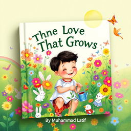 A square book cover design for a children's book titled 'The Love That Grows' by Muhammad Latif